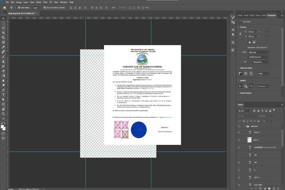 Modèle Word et PDF de certificat de bonne réputation du Libéria template